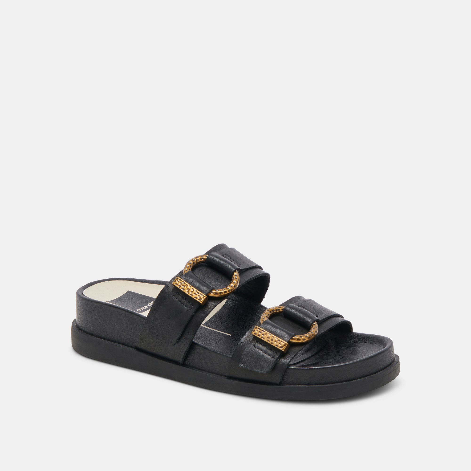 SOYA Sandals for Women - Onyx Black Leather Straps - Comfortable & Stylish Summer Footwear for Beach, Travel & Casual Outings