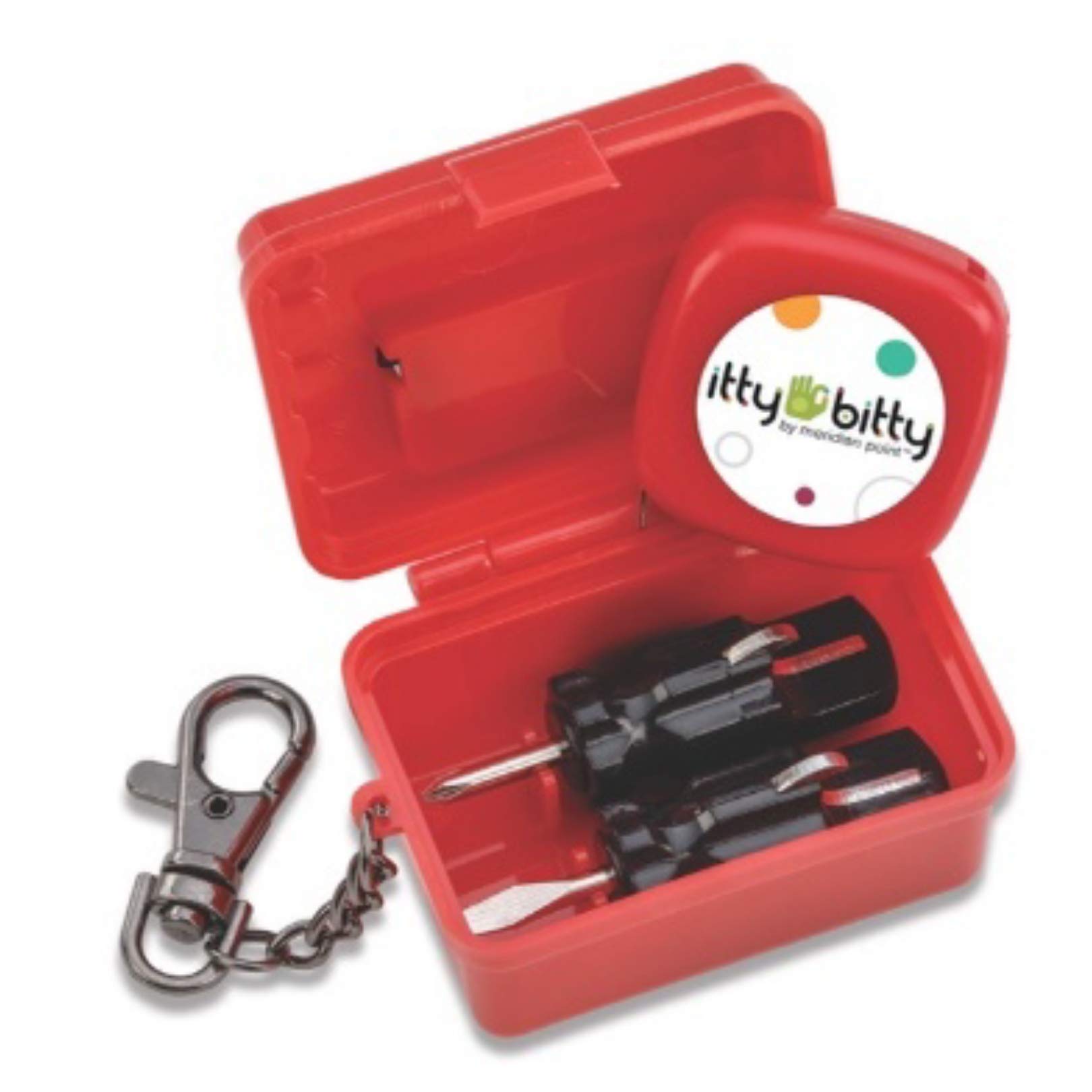 Mini Tool Kit with Tape Measure & Screwdrivers - Compact Red EDC Tool Set with Bottle Opener & Keychain - Perfect for Home Repairs, DIY Projects, Camping, and Everyday Carry