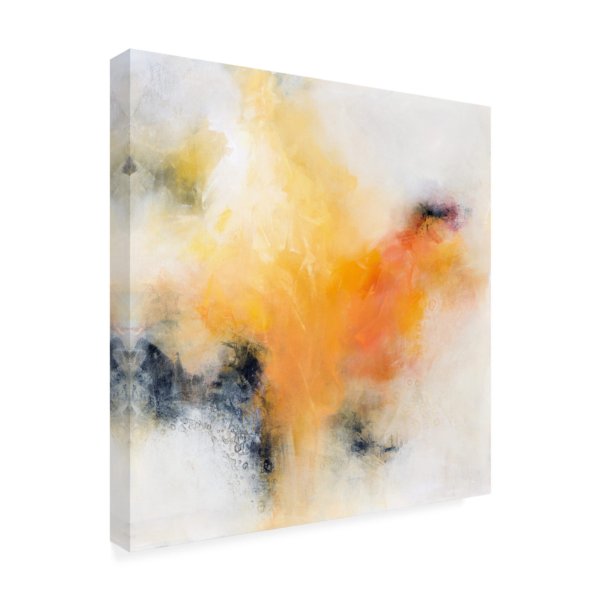 Karen Hale 'Yellow On Yellow' Canvas Art Print - Modern Abstract Wall Decor for Living Room, Bedroom & Office - Trademark Fine Art Collection