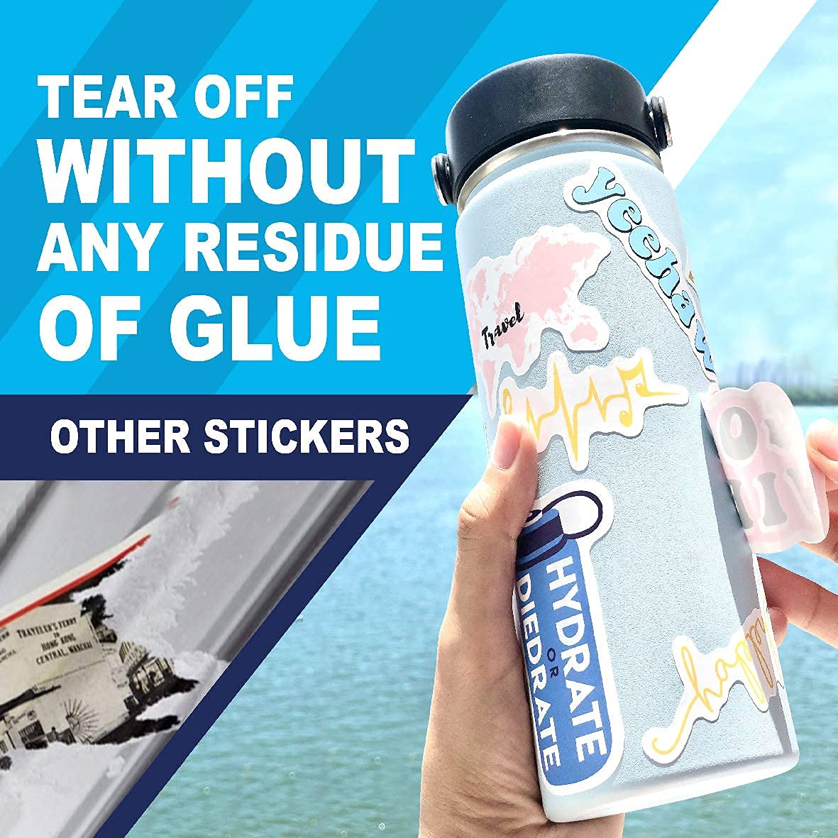 100 Pack Aesthetic Vinyl Stickers for Water Bottles, Laptops & Phones - Cute VSCO Style Waterproof Decals for Teens, Kids & Girls | Perfect for DIY Crafts, School Supplies & Christmas Stocking Stuffers (Multicolor)