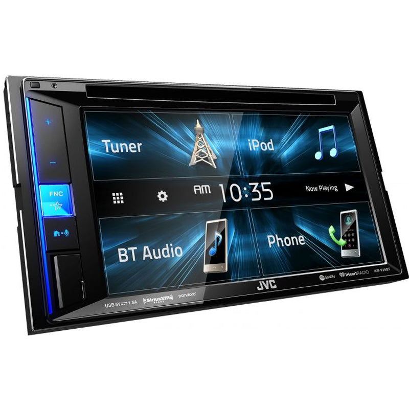 JVC KW-V25BT Double DIN Car Stereo with Bluetooth, Apple CarPlay, Android Auto - Perfect for Hands-Free Calling, Music Streaming & Navigation