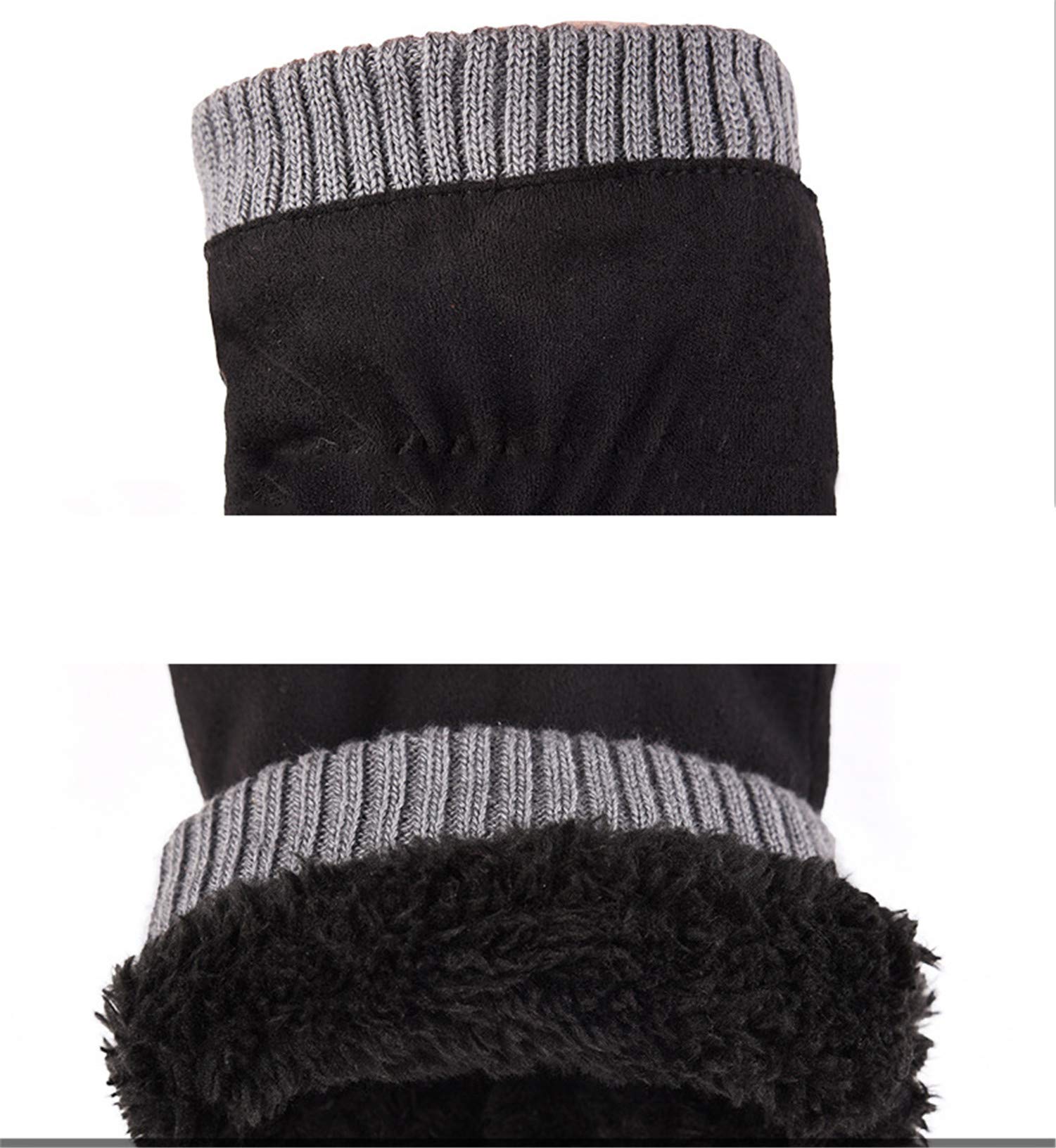 Andongnywell Men's Suede Winter Gloves - Touchscreen Compatible, Warm & Thick Driving Gloves for Cold Weather - Perfect for Texting, Driving & Outdoor Activities
