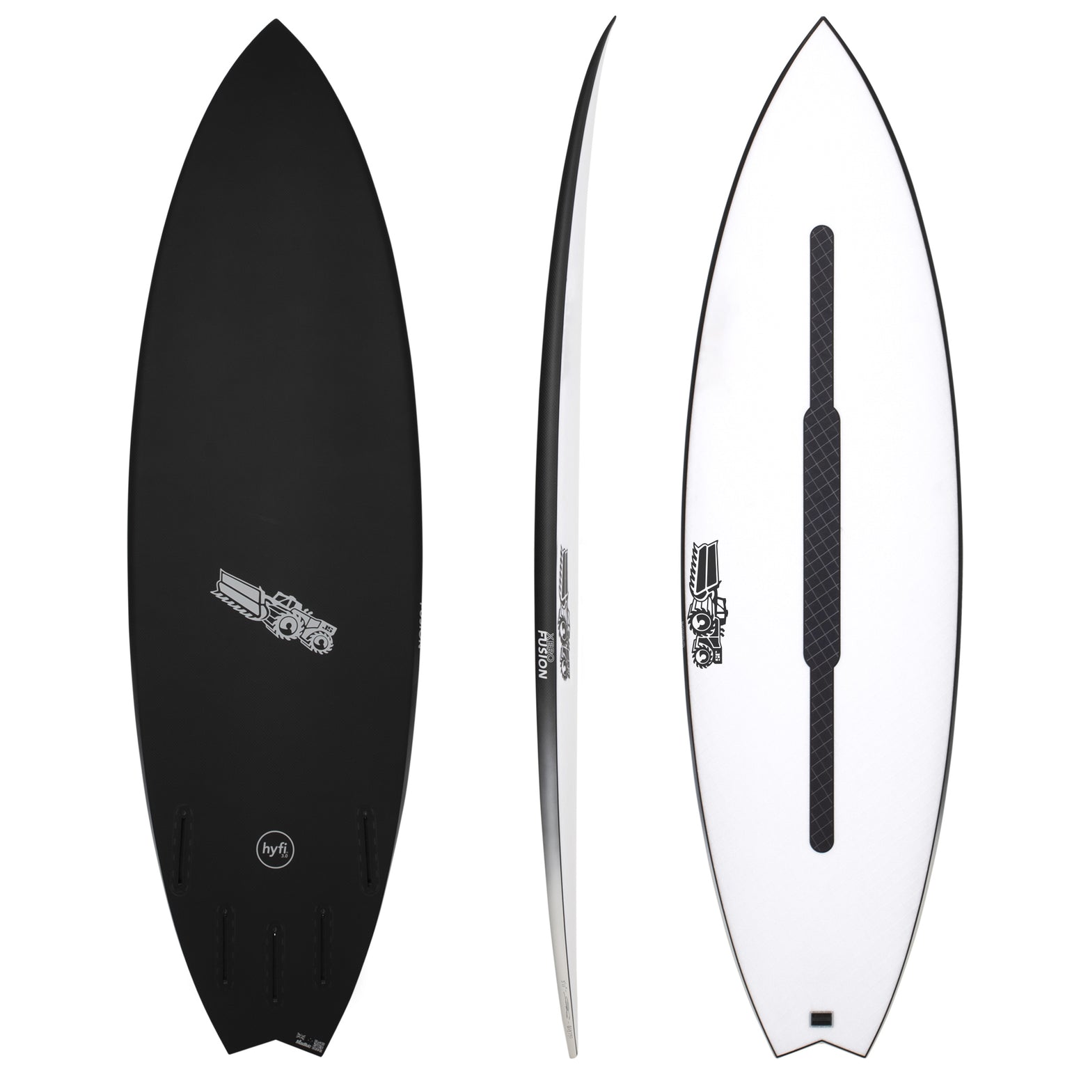 JS Industries Xero Fusion 5'9 HYFI 3.0 Surfboard with Futures 5 Fin System - Perfect for Performance Surfing and Wave Riding