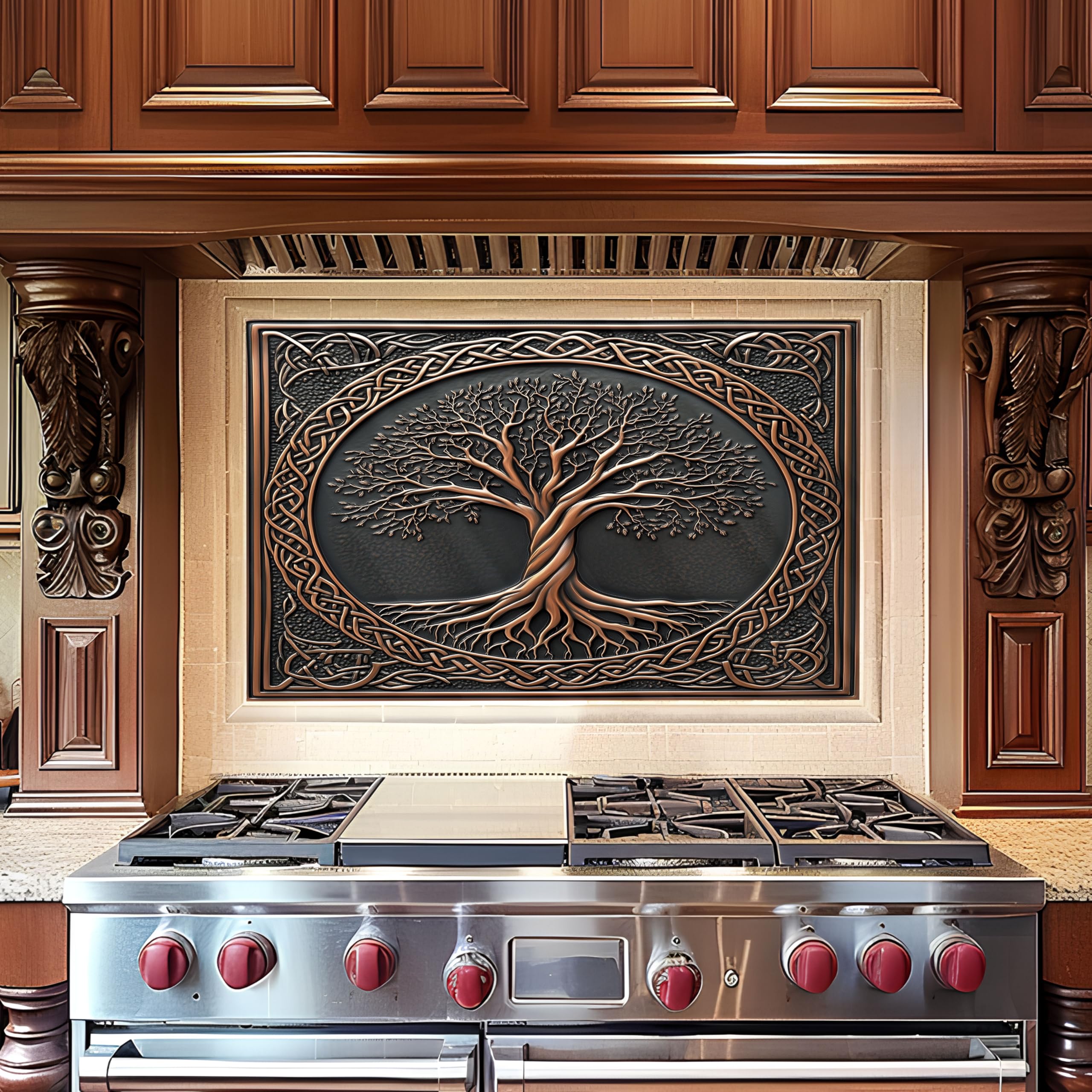 Premium Tempered Glass Kitchen Backsplash - Heat Resistant Stove Backsplash Tiles | Easy to Clean & Peel-and-Stick Installation | Perfect for Kitchen Walls, Countertops & Cooking Areas
