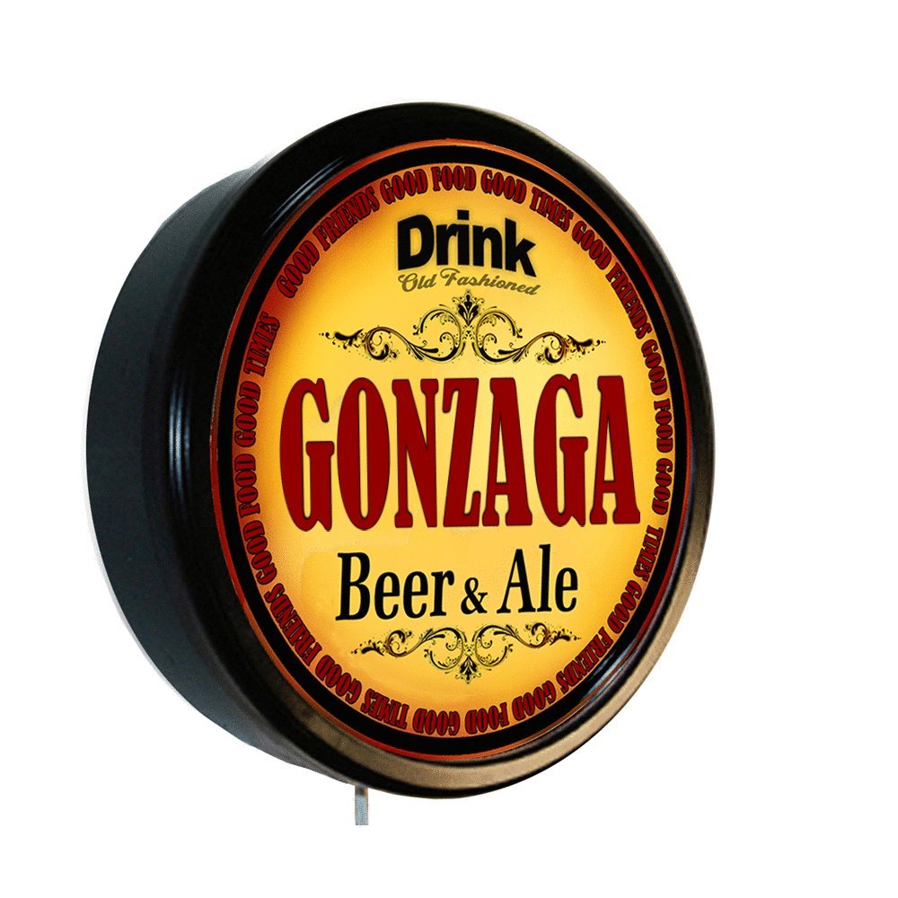 Vintage Gonzaga Beer & Ale Cerveza Lighted Wall Sign - Retro Bar Decor for Man Cave, Pub, or Home Brewery - Perfect for Beer Lovers & Collectors