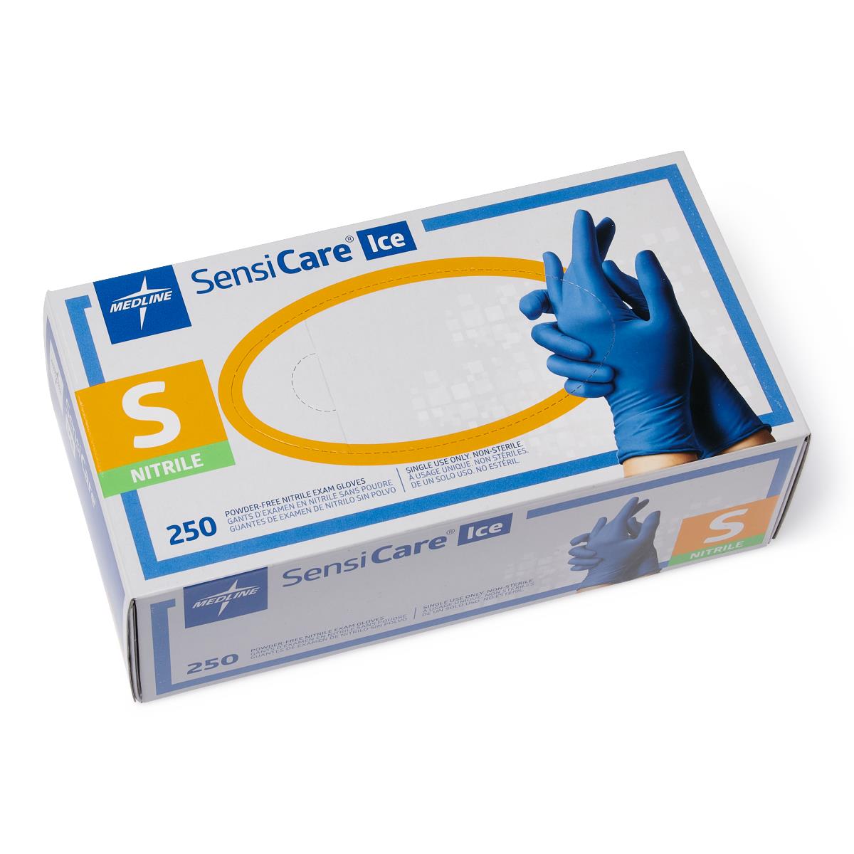 SensiCare Ice Blue Powder-Free Nitrile Exam Gloves - 300 Count, Latex-Free & Hypoallergenic for Medical, Dental, Tattoo & Food Handling Safety