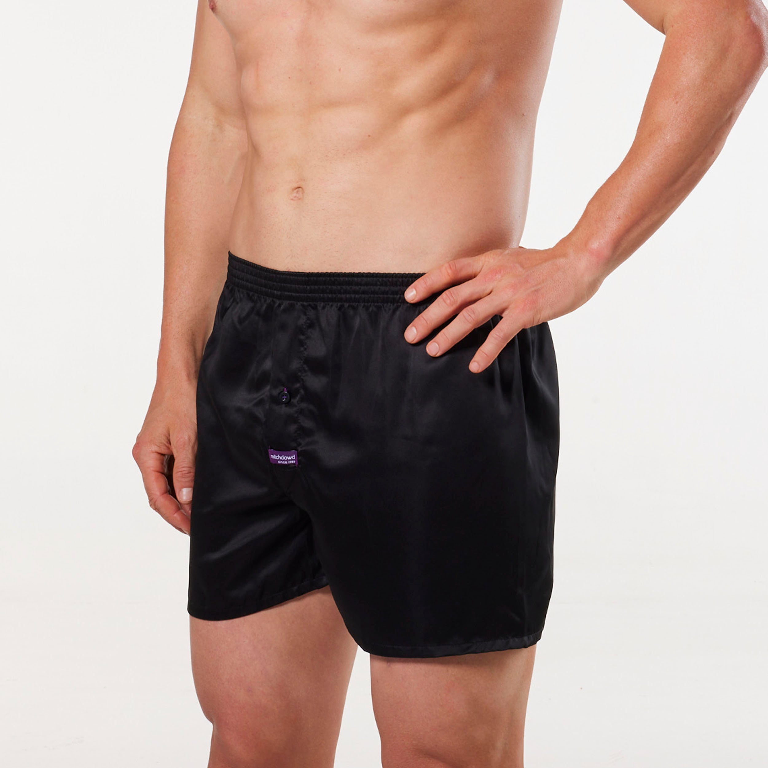 Premium Men's Satin Boxer Shorts - Soft Luxury Underwear for Sleep & Lounge - Black (Pack of 3) - Perfect for Gifts, Travel & Everyday Comfort