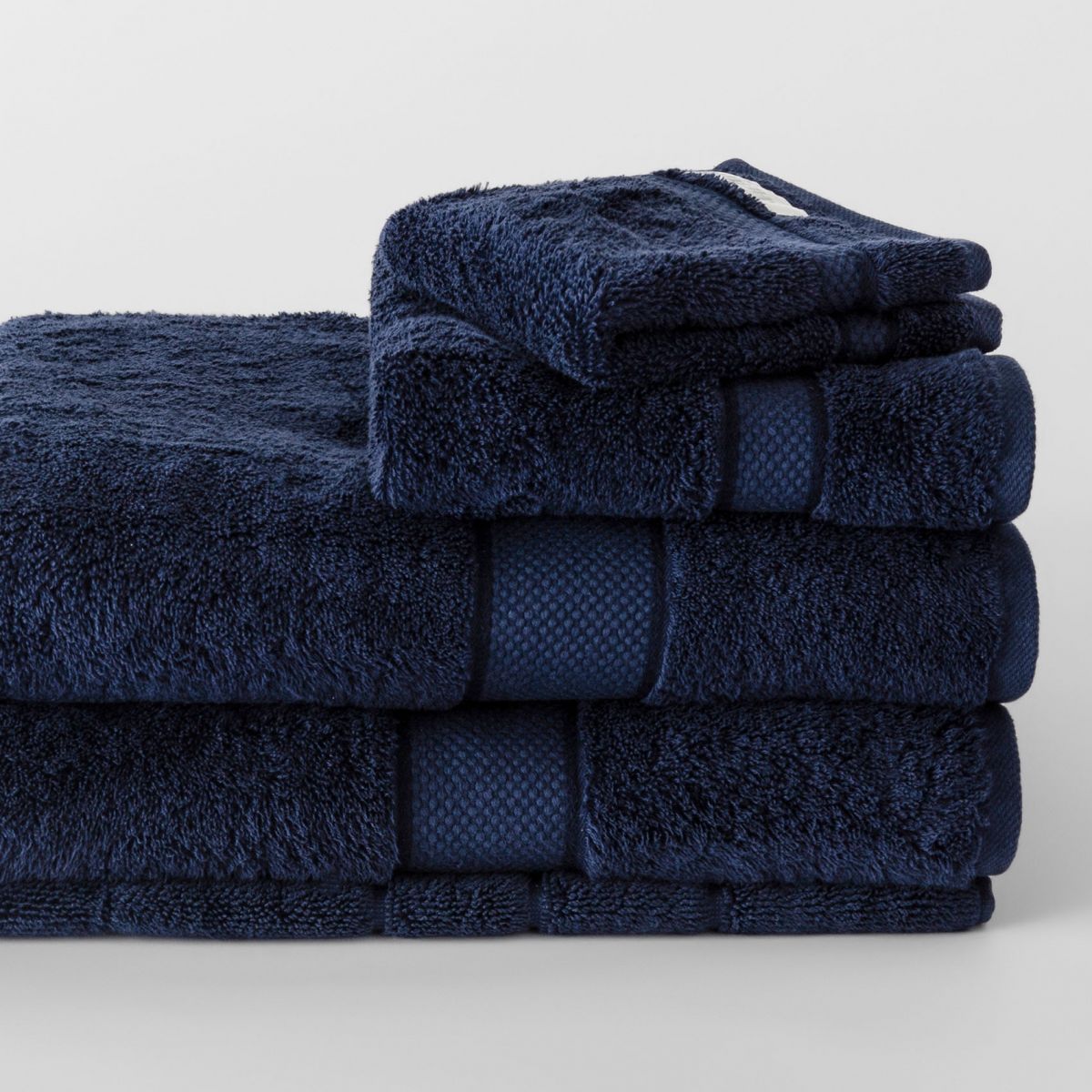 Premium Egyptian Cotton Royal Navy Bath Towel Set by Sheridan - Ultra Soft & Absorbent for Spa, Beach & Luxury Bathroom Decor