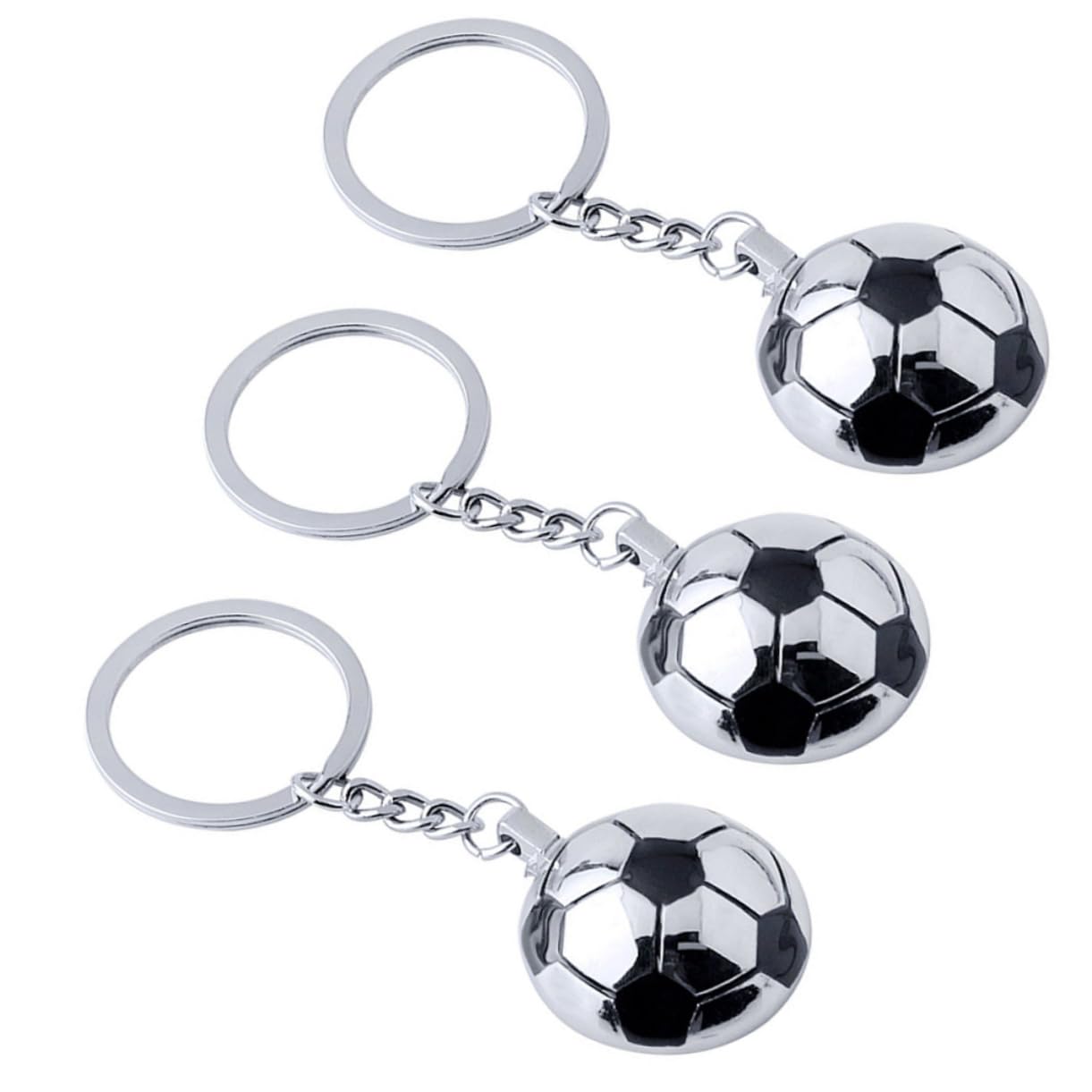 FOYTOKI 3 Pack Sports Keychains - Exquisite Lightweight Keyrings for Bags, Perfect for Gym, Travel & Daily Use