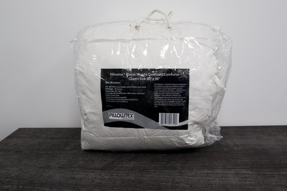 Premium Pillowtex Classic Weight Feather & Down Comforter - All-Season Luxury Bedding for Ultimate Comfort | Perfect for Master Bedrooms, Guest Rooms & Cozy Nights