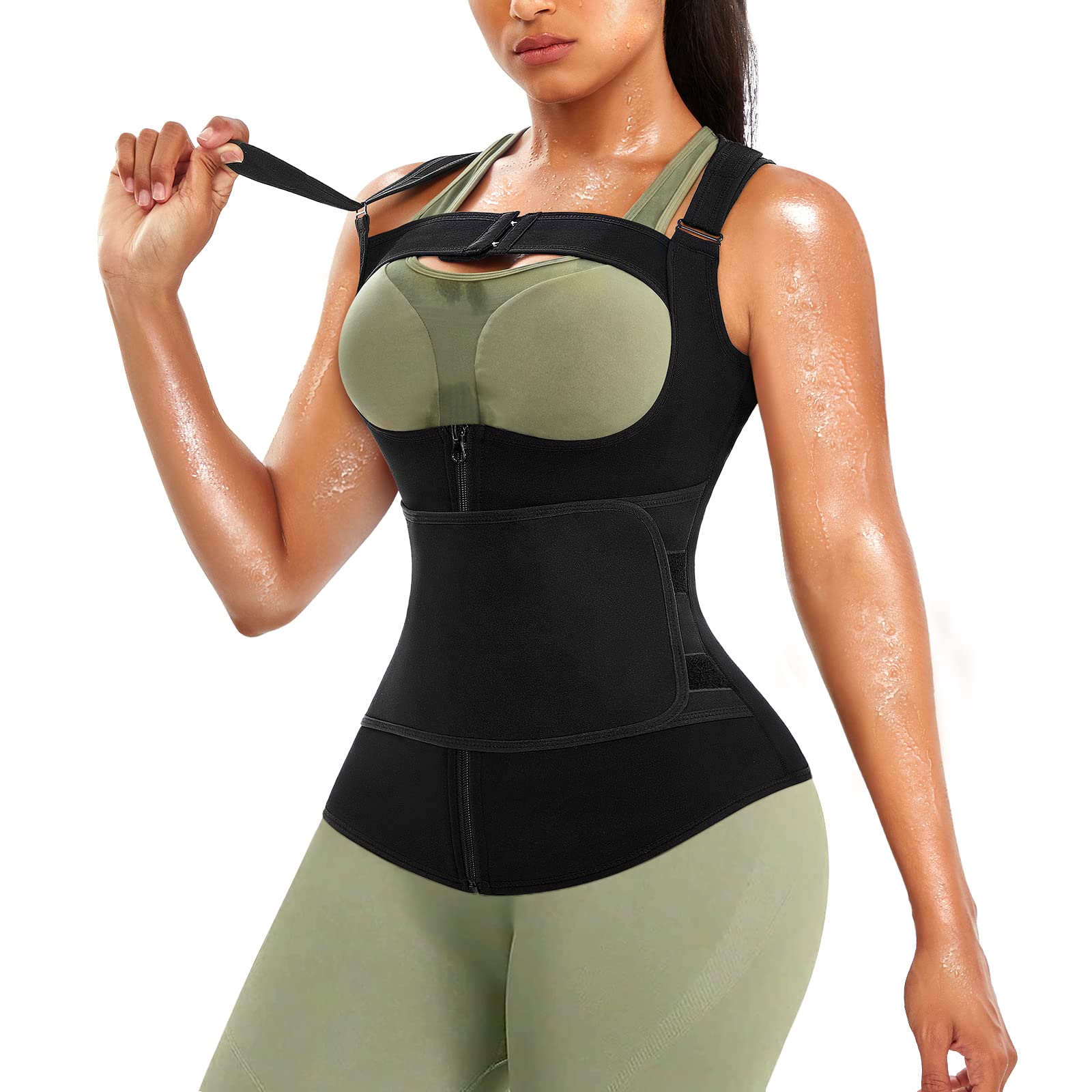 AGILONG Women's Neoprene Sauna Waist Trainer Vest - Sweat Suit Corset for Weight Loss, Body Shaping & Workout - Perfect for Gym, Yoga & Postpartum Recovery