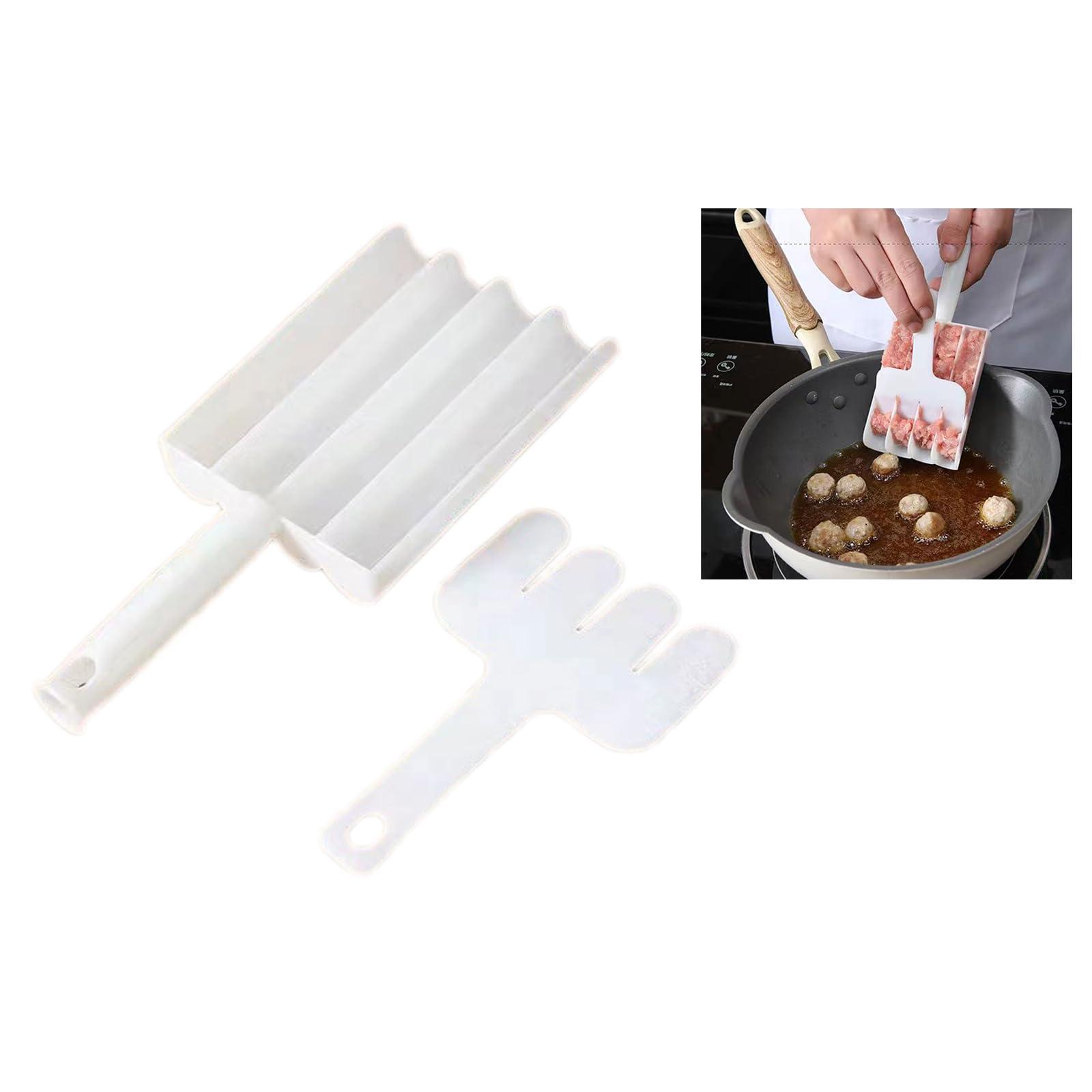 Versatile Kitchen Triple Meatball Maker - Stainless Steel Meatball & Fish Ball Maker Set for Home Cooking | Perfect for Meal Prep, Party Snacks & Family Dinners