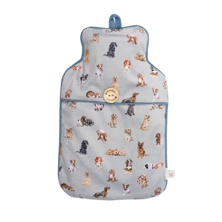 Wrendale Designs Dog-Themed Hot Water Bottle - Cozy & Cute for Pets & Home, Perfect for Cold Nights, Aches, and Relaxation