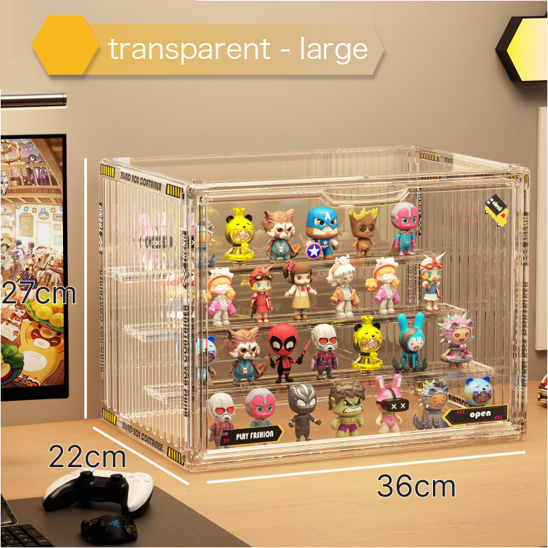 POP MART Display Case - Acrylic Collectible Figure Protector for Multistep Series | Perfect for Showcasing & Protecting Your Vinyl Toys Collection at Home or Office