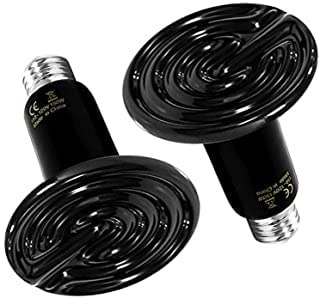 150W 2-Pack Ceramic Heat Emitter Bulbs - Infrared Reptile Heat Lamp for Bearded Dragons, Turtles, Snakes & Aquariums - No Light, Safe for Pets - Perfect for Terrariums, Brooders & Chicken Coops