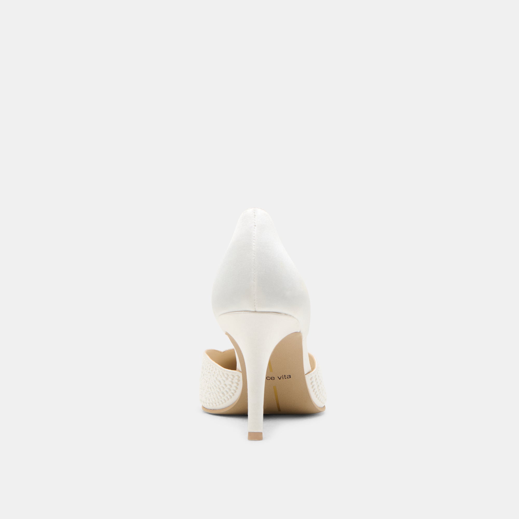 ELOY PEARL HEELS - True White Satin High Heels for Women | Elegant Wedding, Prom & Evening Party Shoes | Perfect for Bridal, Formal Events & Special Occasions
