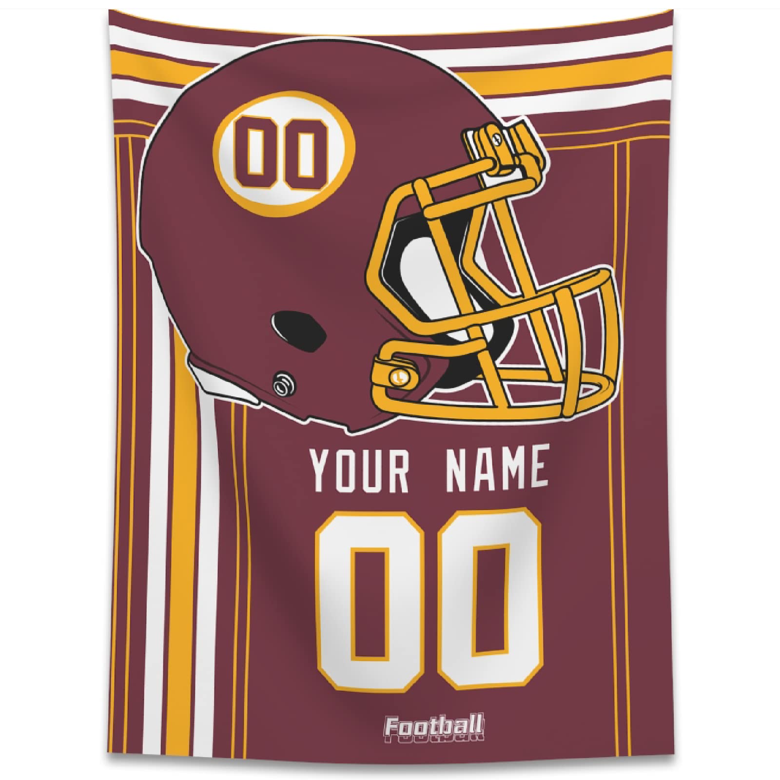 Custom Washington Tapestry Wall Art - Personalized Name & Number Gifts for Men, Sports Fans - Perfect for Home Decor, Game Room, Dorm & Fan Cave