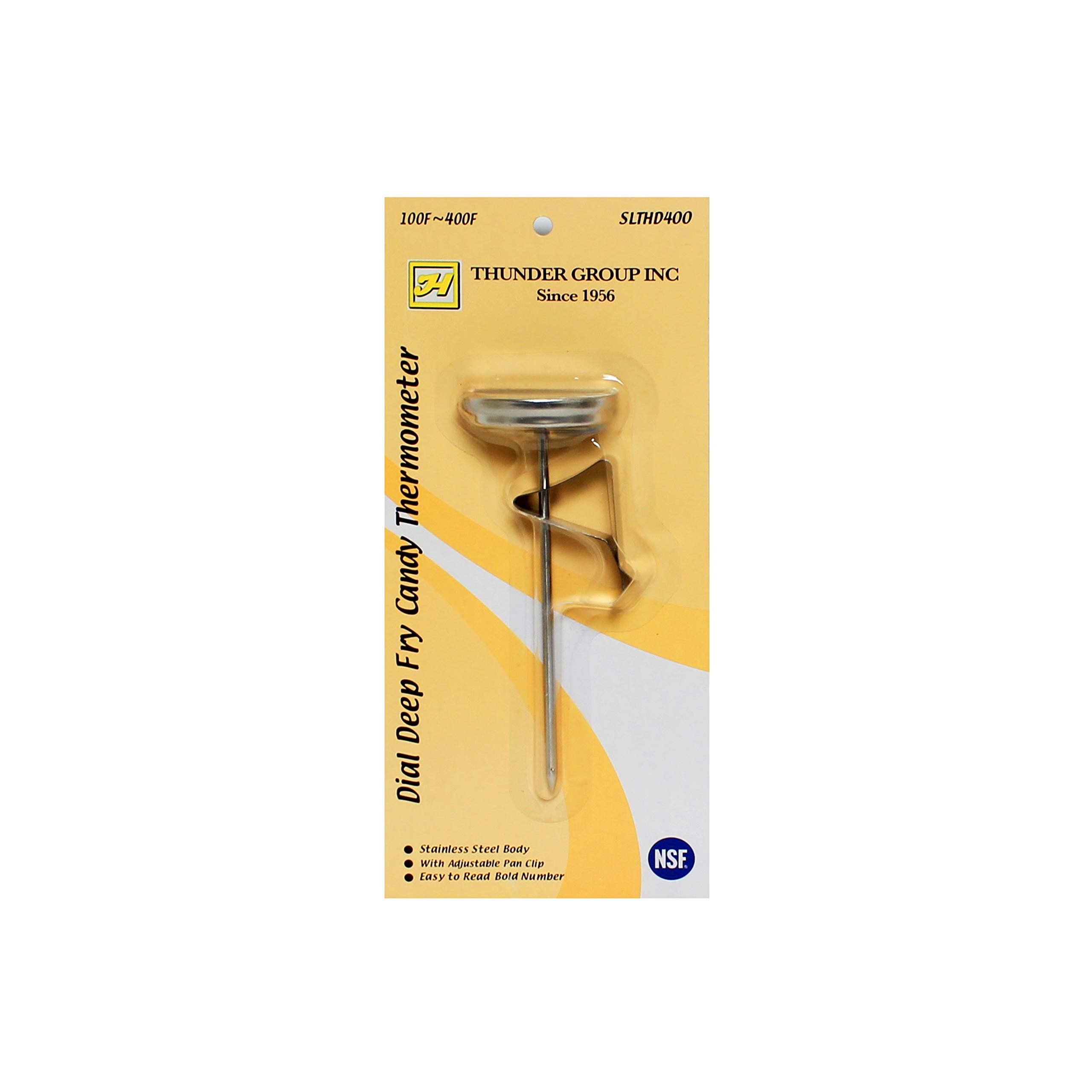 Dial Deep Fry & Candy Thermometer (100-400°F) - Accurate Cooking & Baking Thermometer for Frying, Candy Making, and Oil Temperature Monitoring