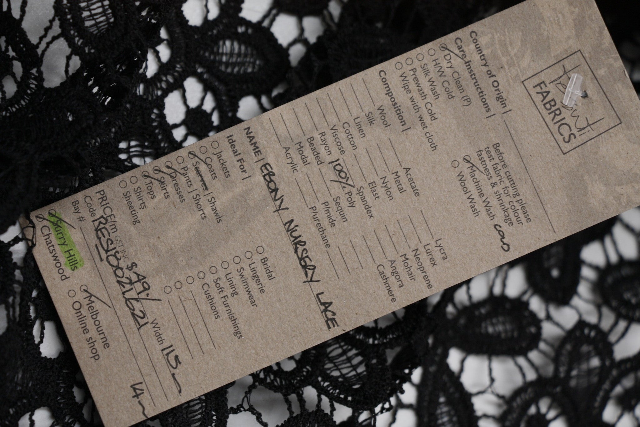 Black Nursery Lace - Elegant Baby Room Decor for Cribs, Bassinets & Nursery Windows - Perfect for Baby Showers, Christenings & Nursery Design