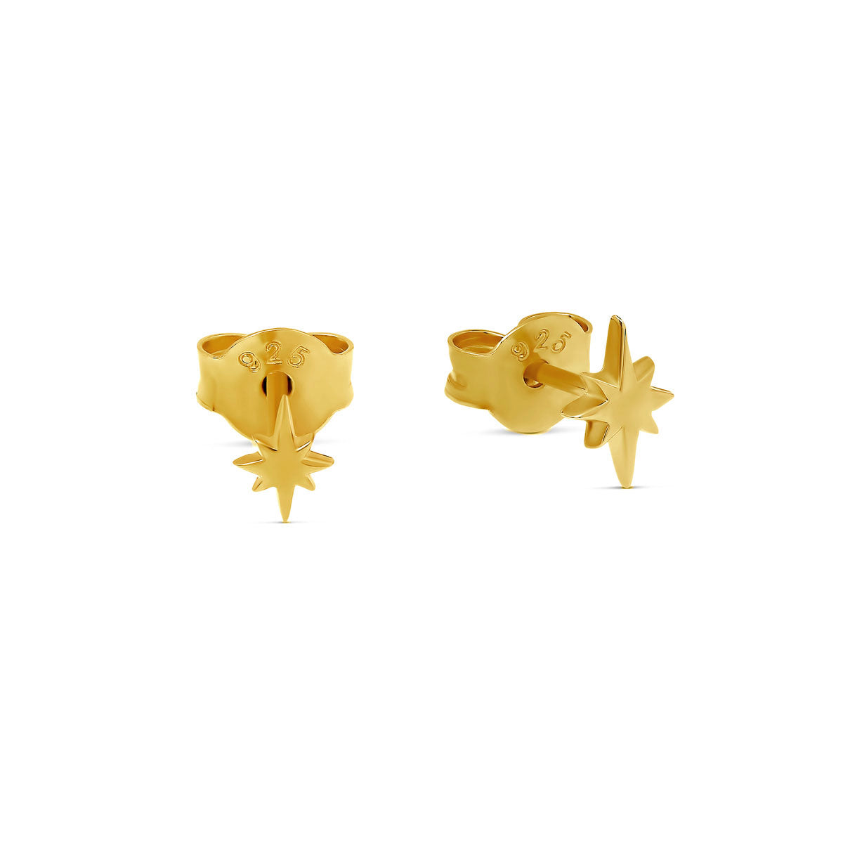18K Gold Celestial Stud Earrings - Elegant Star & Moon Design for Women, Perfect for Daily Wear, Parties & Special Occasions