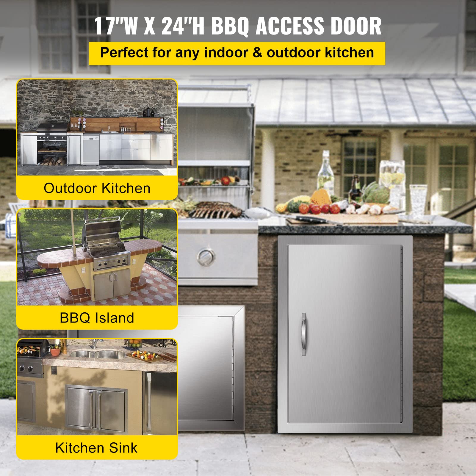VEVOR Stainless Steel Triple Access 18
