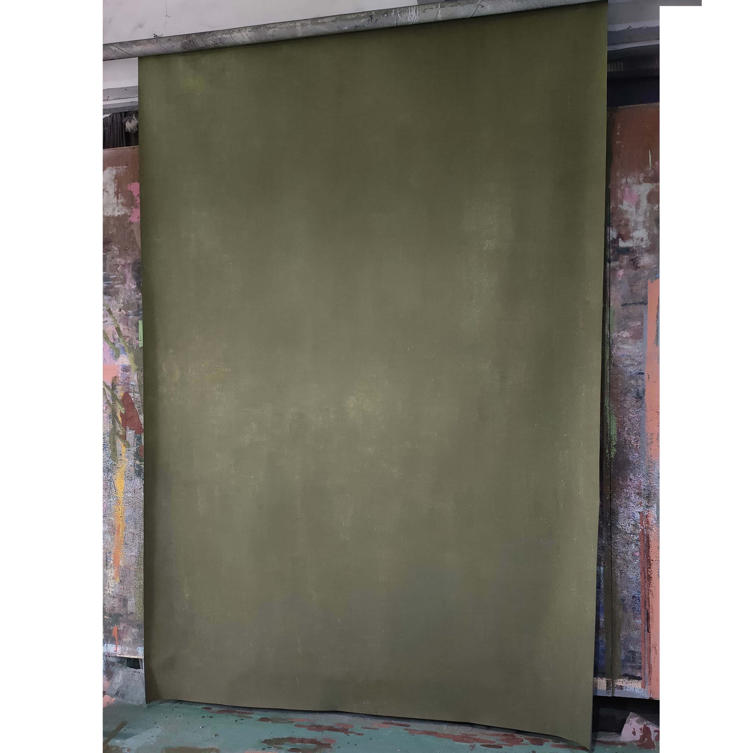 HP NS 2x3m Khaki Green Painting Canvas Backdrop for Photography - Perfect for Studio Portraits, Events & Artistic Backgrounds