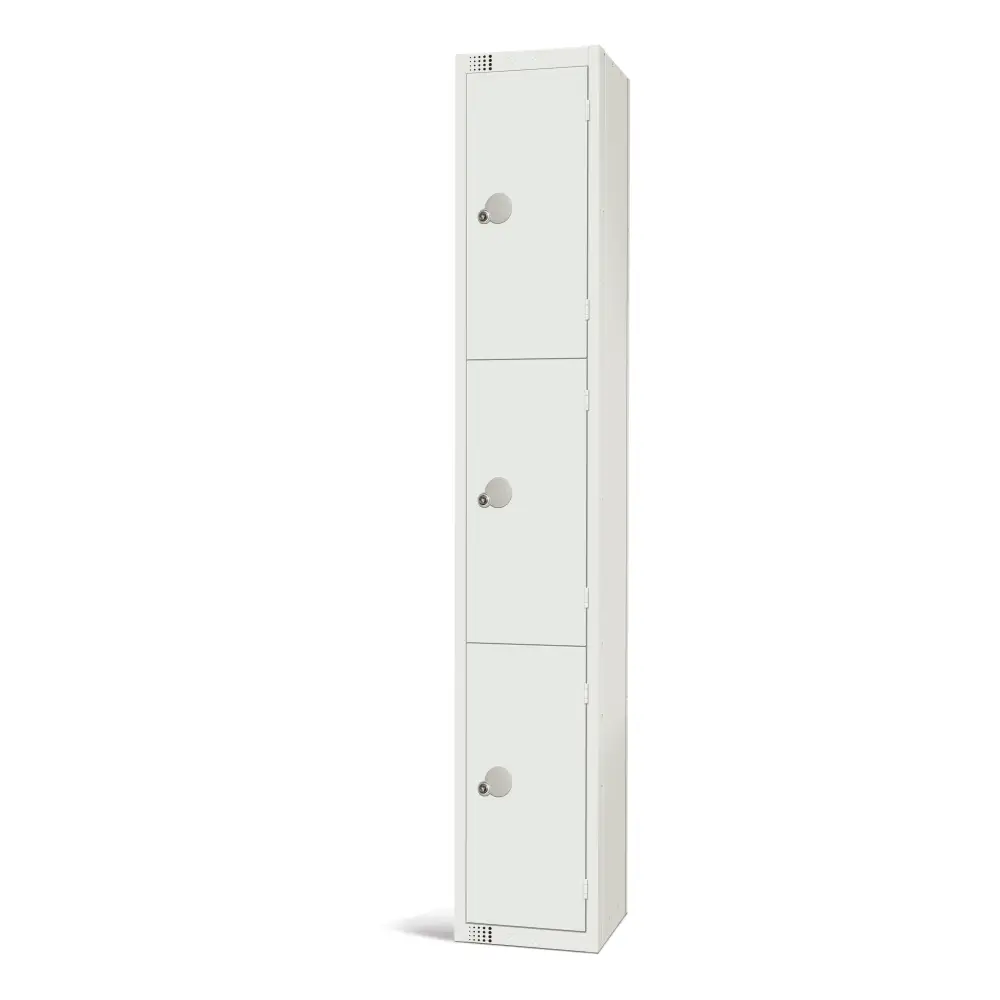 Premium White Metal Lockers for Schools, Gyms & Offices - Durable Storage Solution for Home & Commercial Use