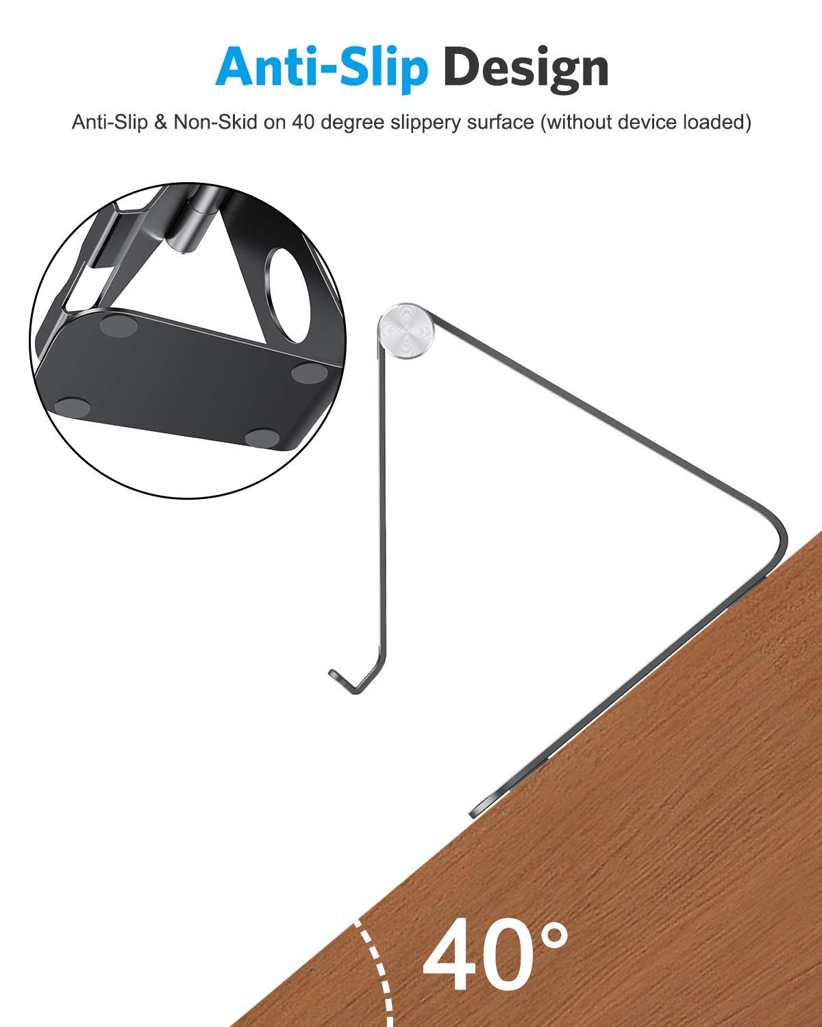 OMOTON Adjustable Tablet Stand Holder for iPad Pro 2022/11/12.9, iPad Air 3/4/5, iPad Mini 4/5/6, Samsung Galaxy Tab, Nintendo Switch - Universal Aluminum Stand for Tablets up to 12.9 Inches (Black) - Perfect for Home Office, Gaming & Watching Videos