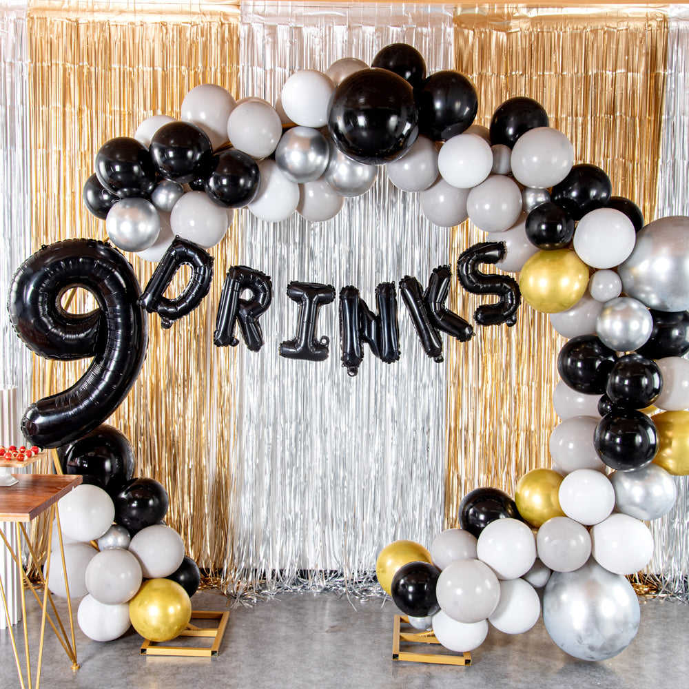 Balloonify Black Mylar Number 9 Balloon - 40 Inch Large Foil Balloon for Birthday Party Decorations (1 Count) - Perfect for Anniversary, Graduation & Baby Shower Decor