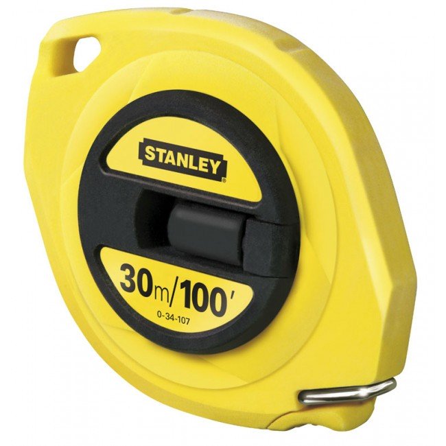 STANLEY 30m/100ft Heavy Duty Steel Tape Measure with Durable Case - Perfect for Construction, DIY Projects, and Home Improvement