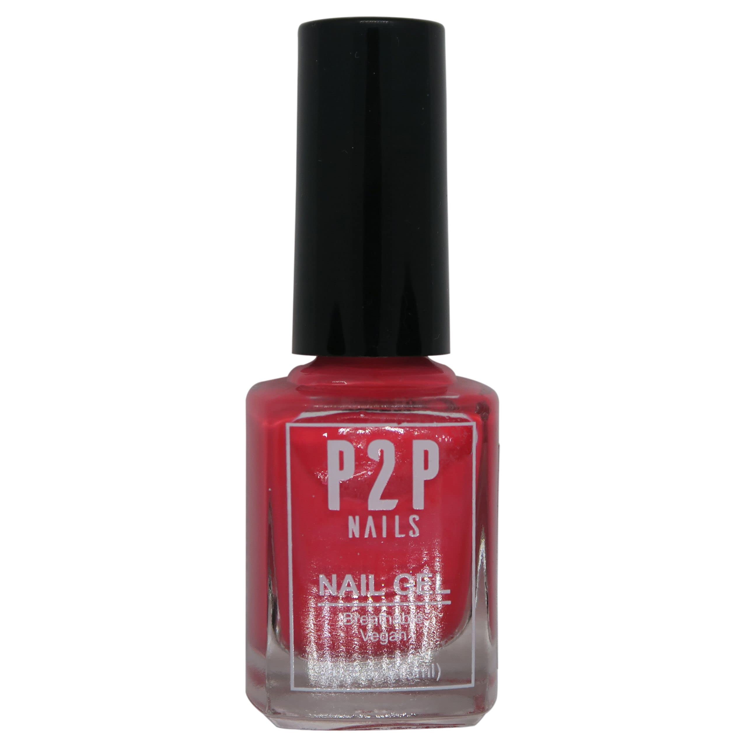 Vegan Pink Nail Gel Polish - Quick Dry Long Lasting Nail Art Gel with Smooth Texture - Non-Toxic Cruelty-Free Nail Polish in Vibrant Colors for Women - Perfect for Manicures, Pedicures & Salon Nail Art (Strawberry Fields)