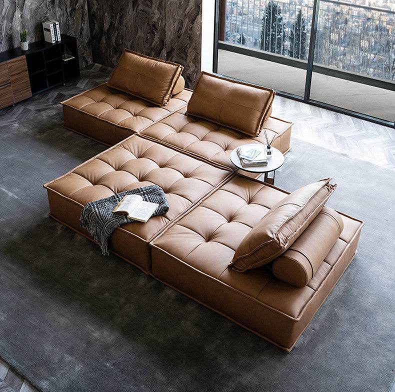 Enclave Faux Leather Modular Sofa - 1 Seater Contemporary Loveseat for Small Spaces | Perfect for Apartments, Studios & Cozy Living Rooms
