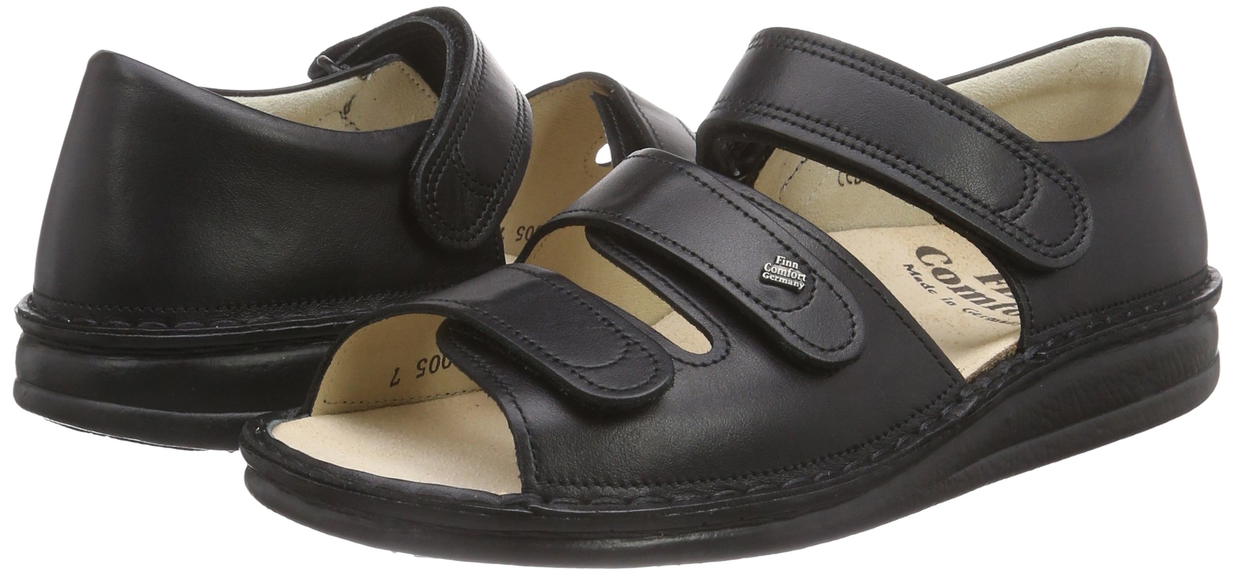 Finn Comfort Unisex Strappy Sandals with Adjustable Ankle Strap - Premium Comfort Walking Shoes for Men & Women - Perfect for Travel, Beach & Summer Outfits