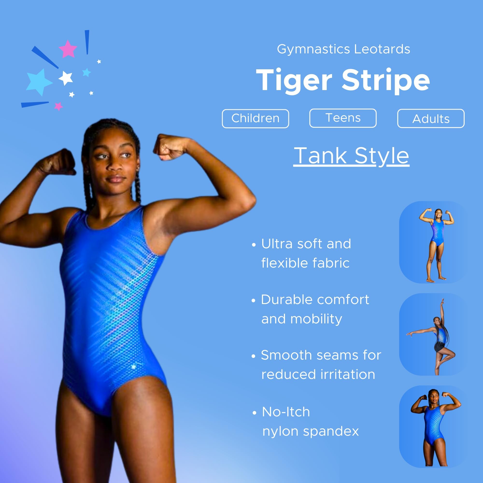 Destira Girls Gymnastics Leotards - Super Soft Dance Leotard with Matching Hair Scrunchie for Gymnastics, Cheerleading, Ballet, Yoga & Performance | Perfect for Training, Competitions & Recitals