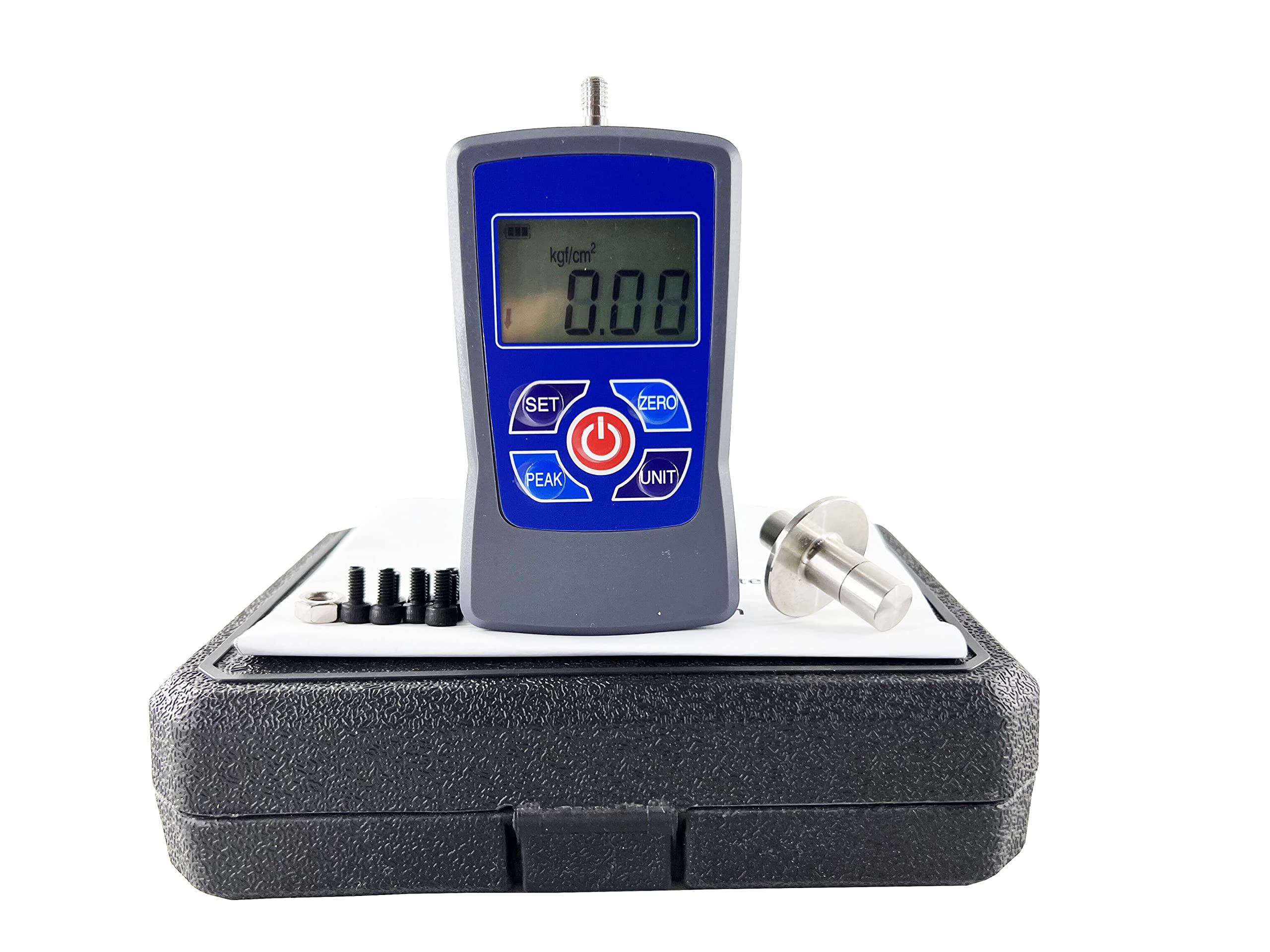 Digital Fruit Hardness Tester Penetrometer with 2 Measuring Heads (Φ7.9mm & Φ11.1mm) | 0.2-15Kgf/cm² & 0.4-30Kgf/cm² Range | for Soft & Hard Fruits | Perfect for Quality Control in Orchards, Farms, and Food Processing Plants