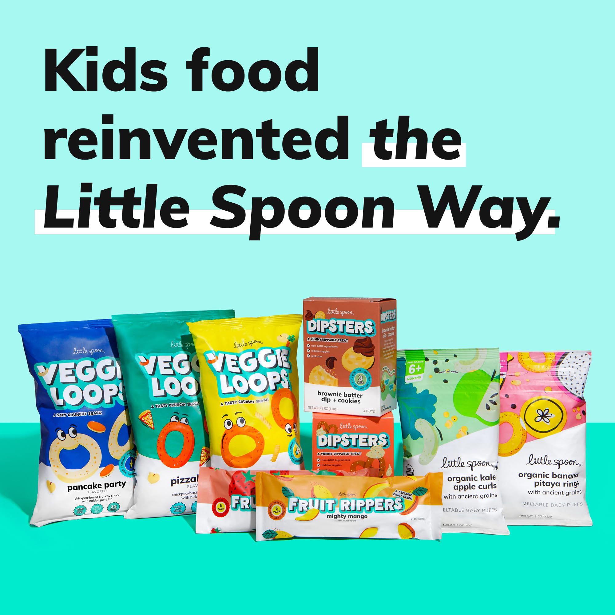 Organic Kale Apple Baby Puffs - Little Spoon Meltable Snacks with Corn, Quinoa & Sorghum (No Rice, No Added Sugar) - 1 Oz Bags (4 Pack) - Encourages Self-Feeding - Perfect for On-the-Go Snacking & Baby-Led Weaning