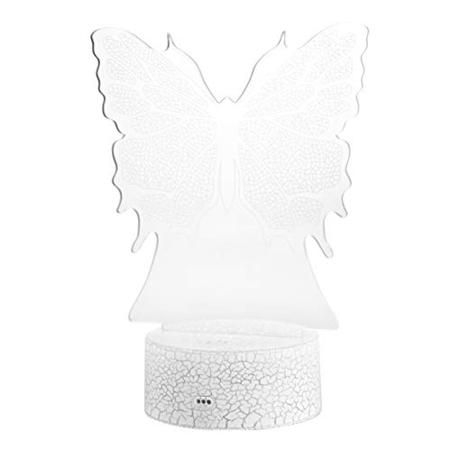 Uonlytech LED Touch Lamp - 3D Butterfly Color Changing Night Light with Remote Control, Decorative Bedside Table Lamp for Home, Bedroom, Kids Room, Nursery & Gift Ideas