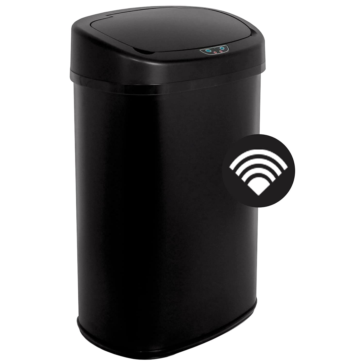 13 Gallon Automatic Sensor Trash Can with Lid - Touchless Stainless Steel Kitchen Garbage Bin for Home, Office, Bathroom & Bedroom | Durable & Odor-Proof Waste Container for Easy Hands-Free Disposal