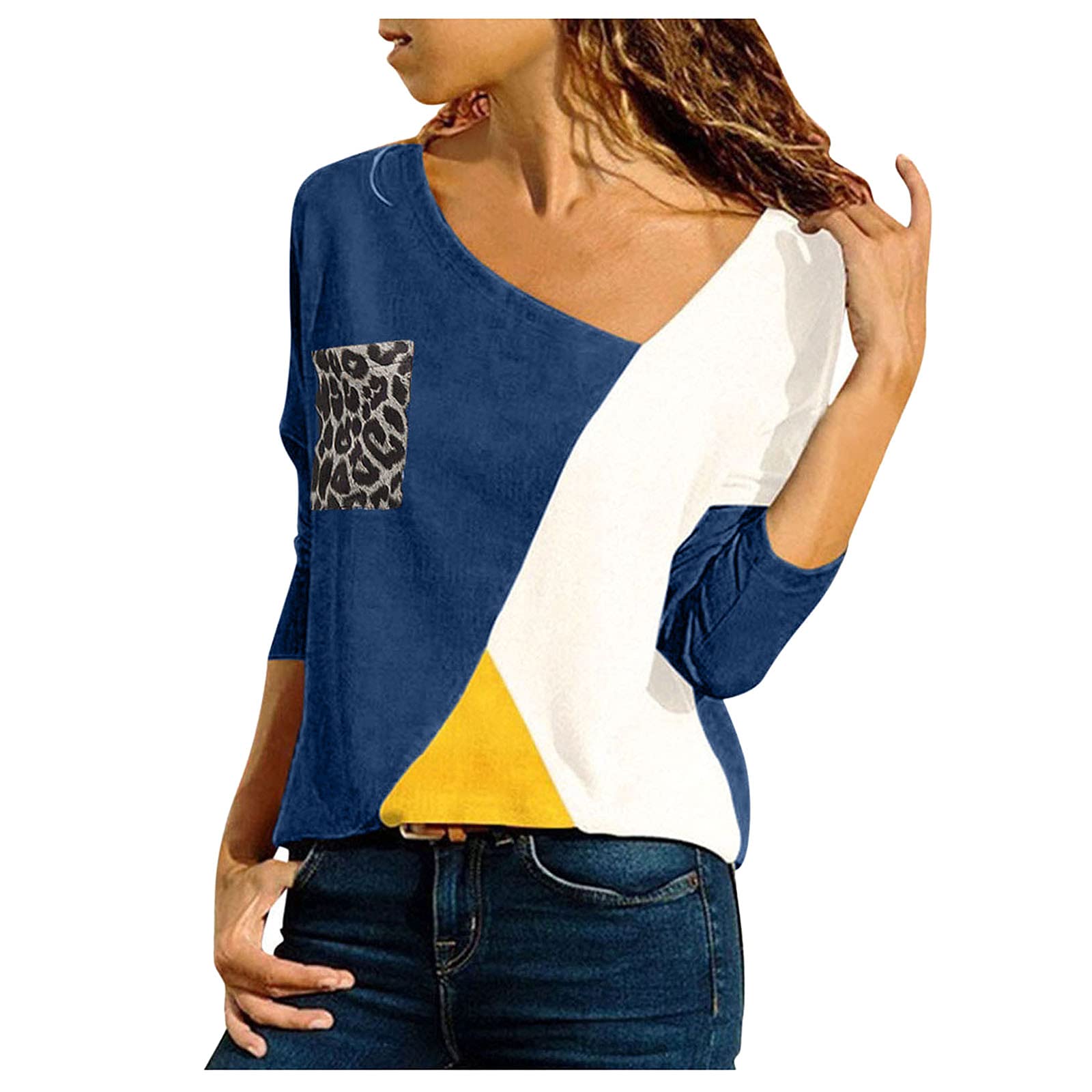 Elegant White Blouse for Women - Long Sleeve Crewneck Tunic Top for Leggings | Office Wear, Casual Outfits & Summer Fashion