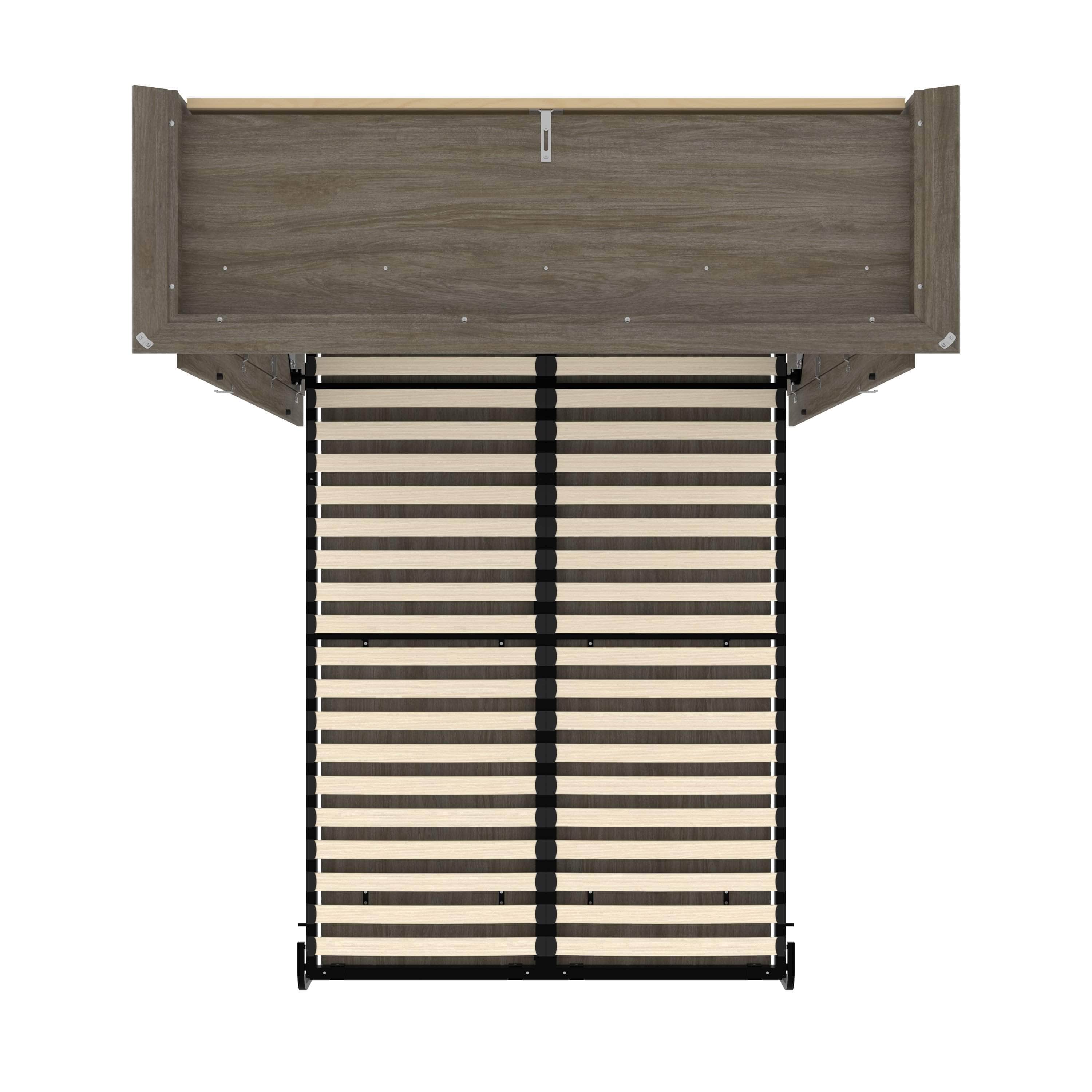 Versatile 59W Full Murphy Wall Bed in Walnut Grey - Space Saving Wall Bed for Small Apartments, Guest Rooms & Home Offices | Easy Fold Down Design
