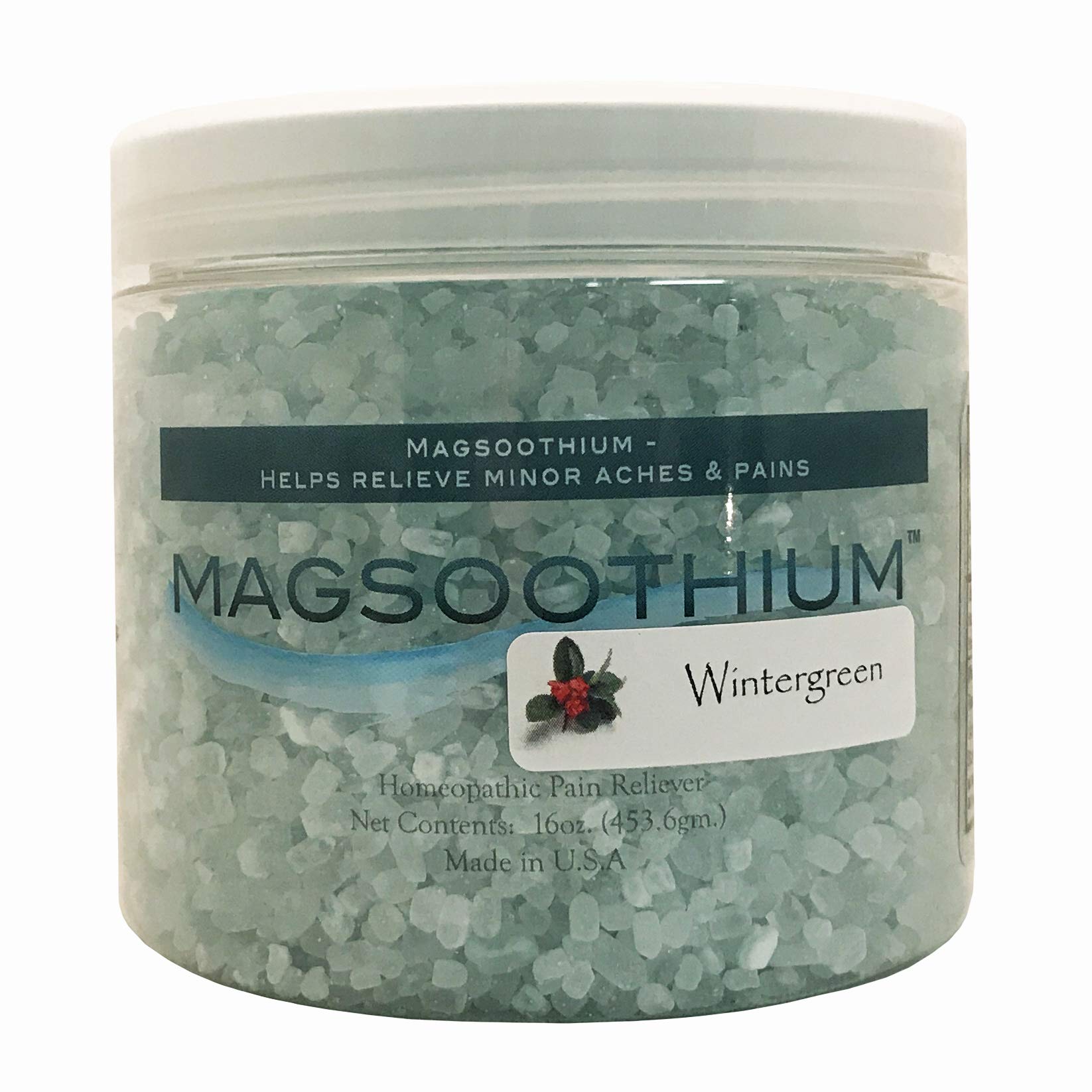 16oz Magnesium Soaking Crystals with Arnica - Wintergreen Scent for Muscle Relief