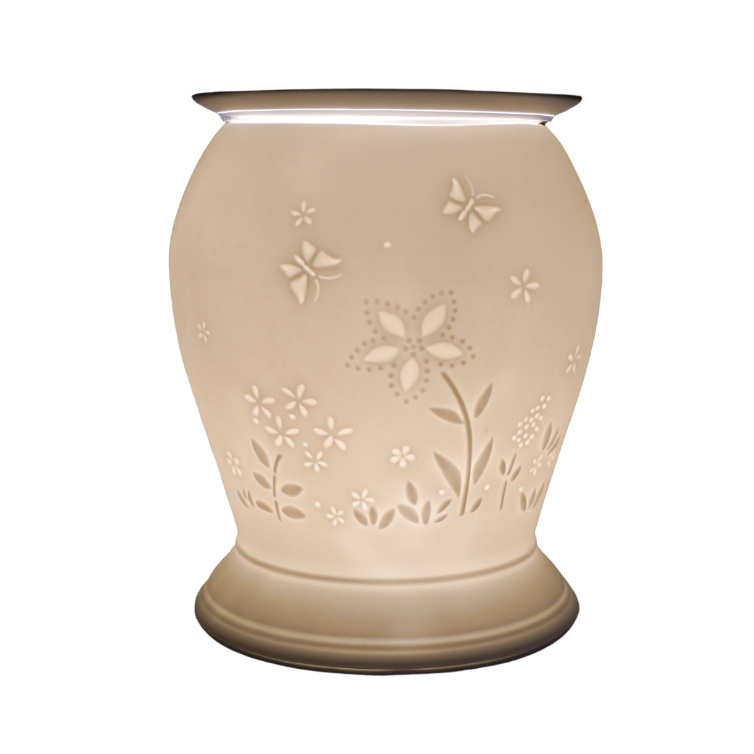 Premium Cello Electric Wax Warmer - Porcelain Barrel Design with Floral Pattern | Perfect for Aromatherapy, Home Decor & Gift Giving