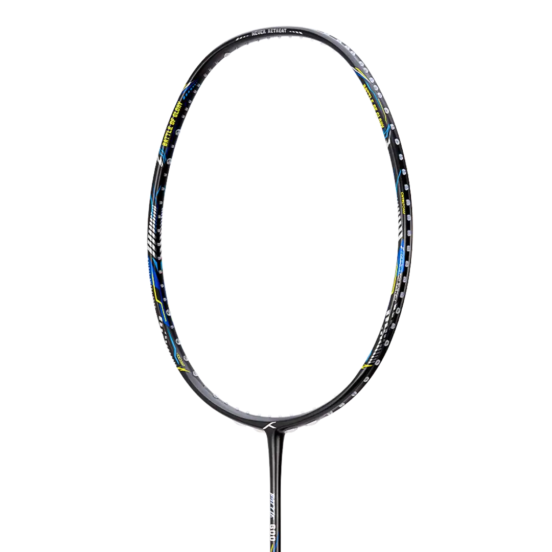 HNDRD Battle 600 Professional Badminton Racket - Lightweight Carbon Fiber Shuttlecock Racket for Advanced Players | Perfect for Tournaments & Backyard Games