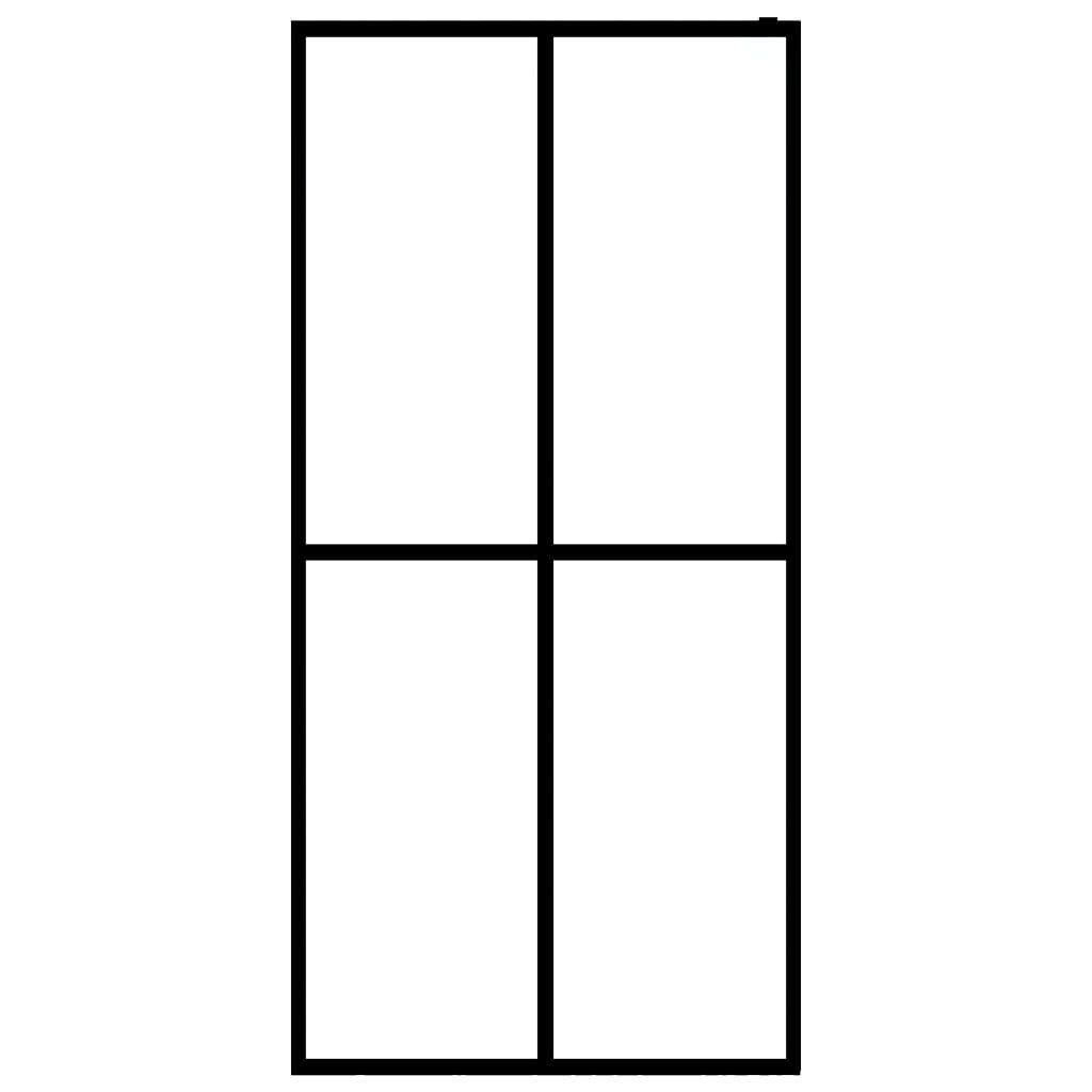 Modern Fixed Walk-in Shower Single Panel Bathroom Door - 39.4x76.8 Inch Tempered ESG Glass with Aluminum Frame - Waterproof Shower Screen Partition for Bathroom & Spa - Perfect for Home Renovation and Luxury Bath Spaces