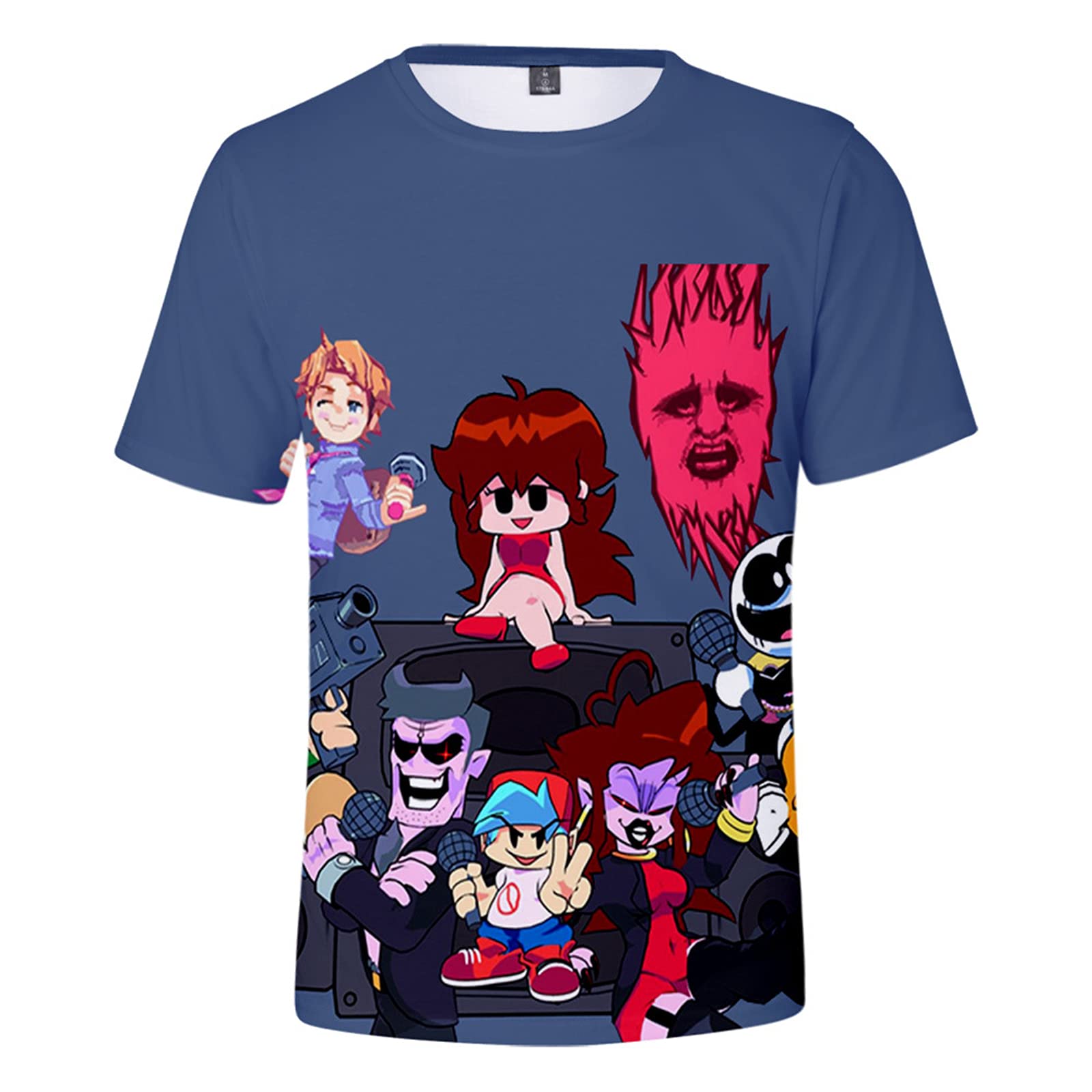 Cartoon Pico Game T-Shirt for Men & Youth - Funny Video Game Graphic Tee, Casual Short Sleeve Sport Shirt - Perfect for Gaming, Cosplay & Everyday Wear