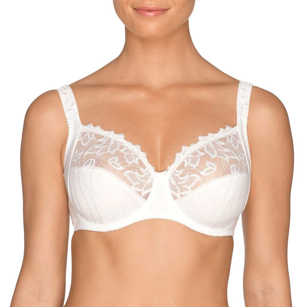 PrimaDonna Deauville Side Support Bra 42C White - Full Coverage Comfort Bra for Women, Plus Size Support Underwire Bra for Everyday Wear & Special Occasions