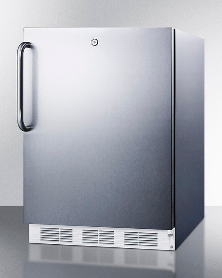 Accucold 24-Inch Wide Built-In All Refrigerator - Auto Defrost, Stainless Steel Exterior (Model FF6LW7CSS) - Perfect for Kitchens, Basements, and Home Bars