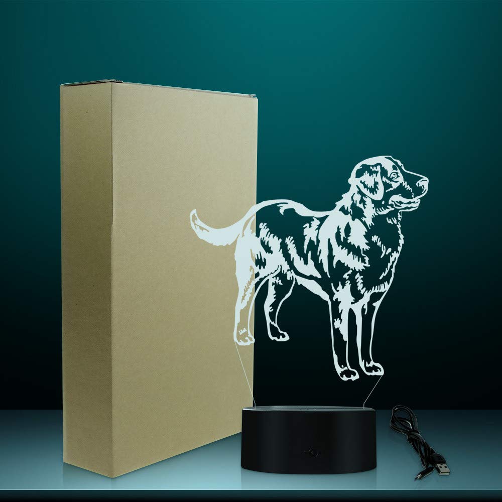 3D Swiss Bernese Mountain Dog LED Night Light - Modern Pet-Themed Home Decor for Bedroom, Nursery & Living Room - Cute Puppy Sleep Light for Kids & Dog Lovers