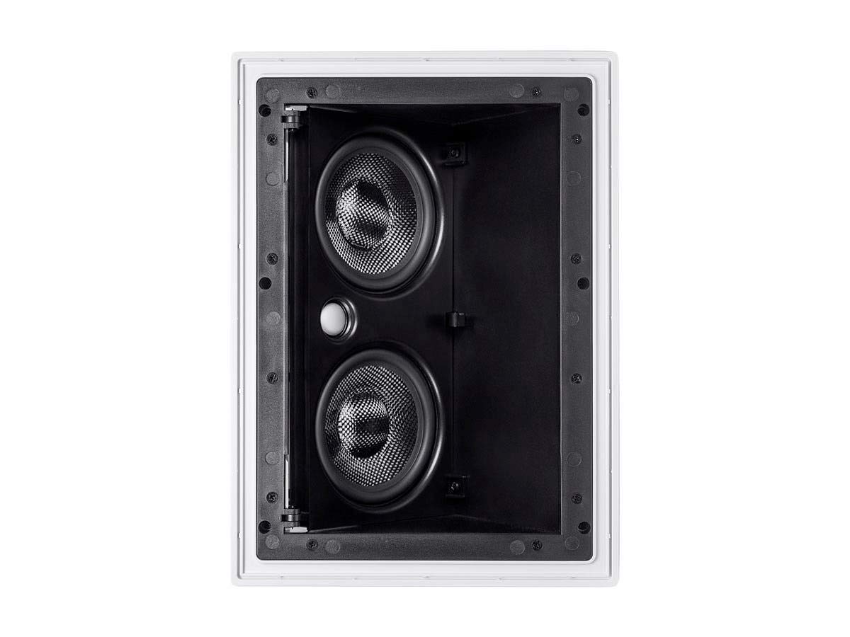 Monoprice Alpha In-Wall Surround Speaker - Dual 5.25 Inch Carbon Fiber Woofer, 2-Way Vari-Angle Design (Single) - Perfect for Home Theater and Dolby Atmos Surround Sound Systems