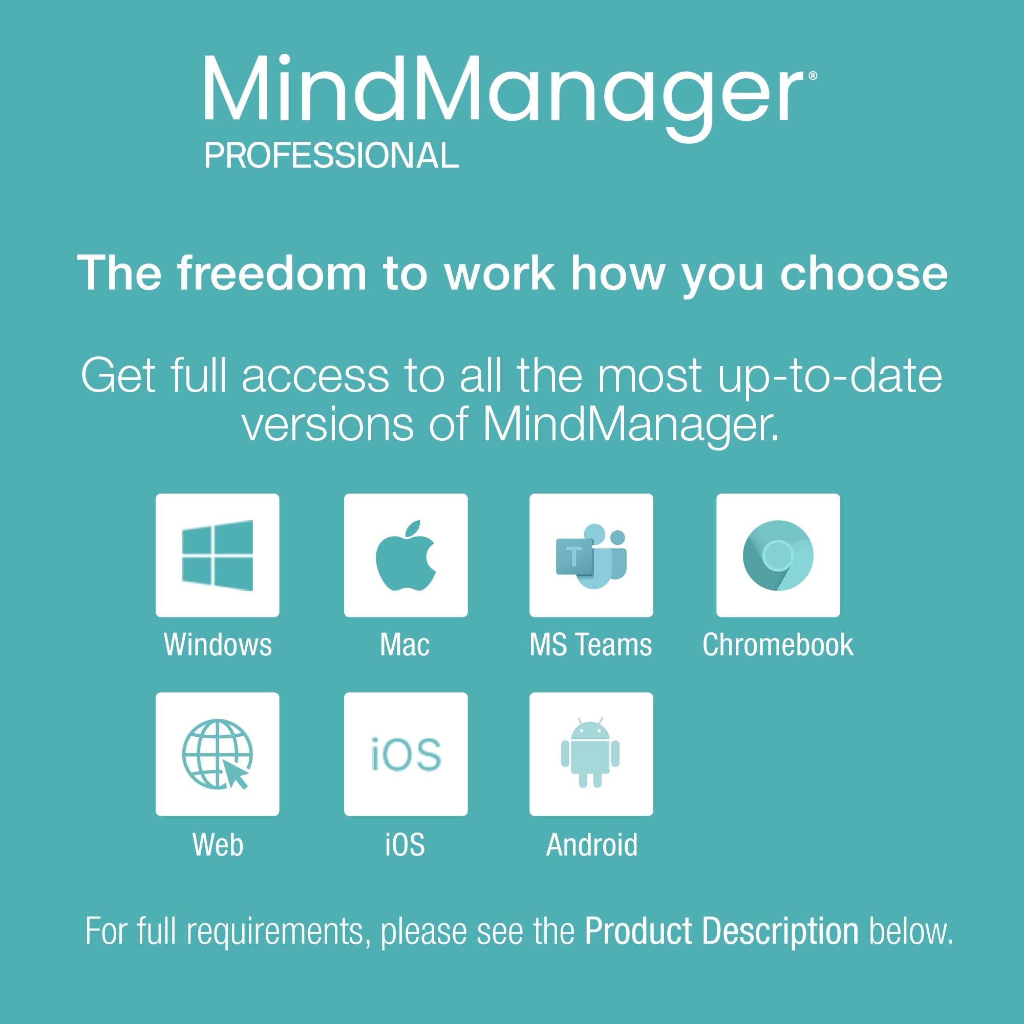 MindManager Professional 1 Year Subscription - Powerful Mind Mapping & Visualization Software for PC & Mac | Boost Productivity, Brainstorming & Project Planning